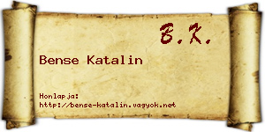 Bense Katalin névjegykártya