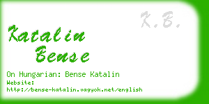 katalin bense business card